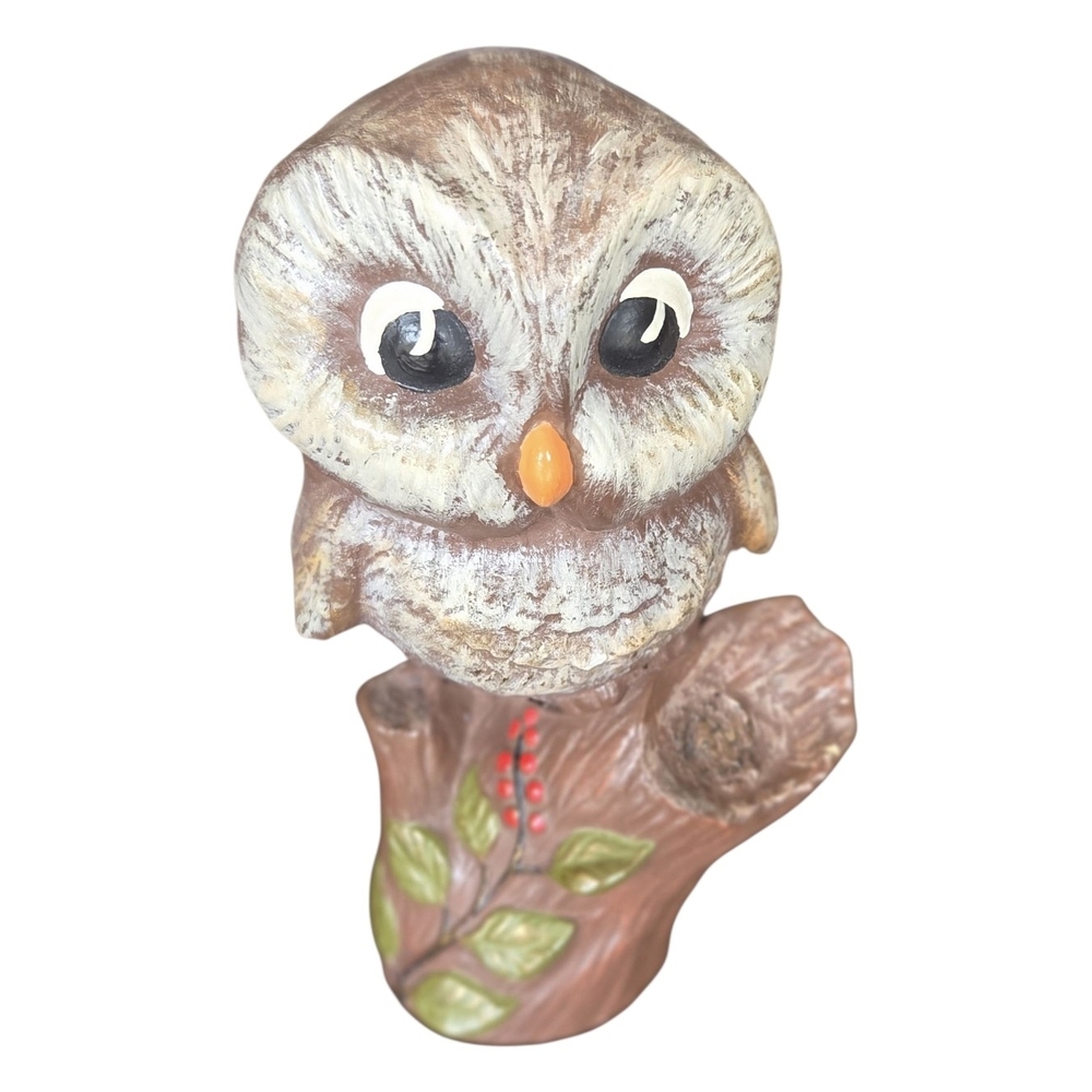 Charming Owl Figurine on Branch